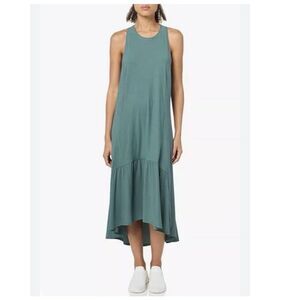 Sweaty Betty Explorer Ace Midi Dress Green Racerback Hi Low Activewear Size M